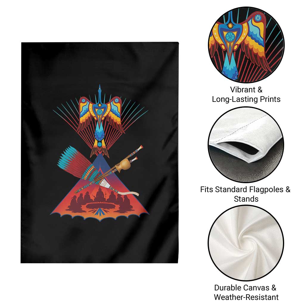Native American Indigenous Heritage Peyote Water Bird Garden Flag TS11 Print Your Wear