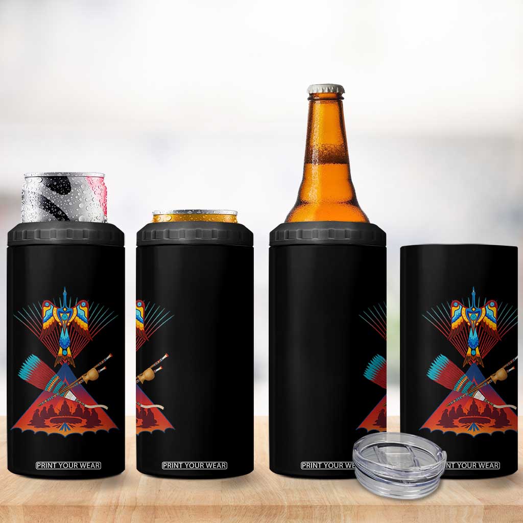 Native American Indigenous Heritage Peyote Water Bird 4 in 1 Can Cooler Tumbler TS11 Print Your Wear