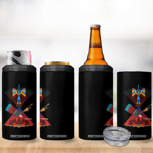 Native American Indigenous Heritage Peyote Water Bird 4 in 1 Can Cooler Tumbler TS11 Print Your Wear