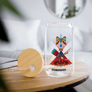 Native American Indigenous Heritage Peyote Water Bird Glass Can TS11 Print Your Wear