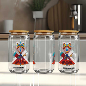 Native American Indigenous Heritage Peyote Water Bird Glass Can TS11 Print Your Wear