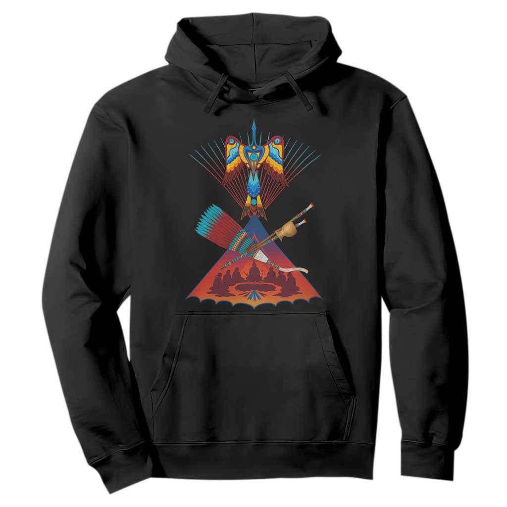 Native American Indigenous Heritage Peyote Water Bird Hoodie TS11 Black Print Your Wear