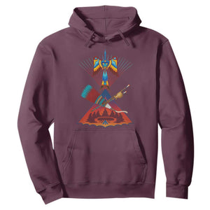 Native American Indigenous Heritage Peyote Water Bird Hoodie TS11 Maroon Print Your Wear