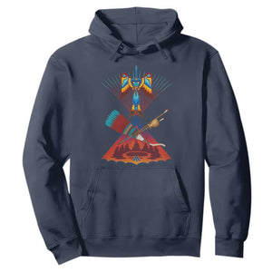 Native American Indigenous Heritage Peyote Water Bird Hoodie TS11 Navy Print Your Wear