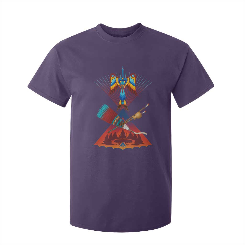Native American Indigenous Heritage Peyote Water Bird T Shirt For Kid TS11 Purple Print Your Wear