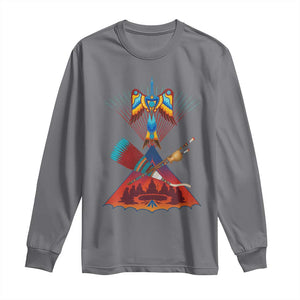 Native American Indigenous Heritage Peyote Water Bird Long Sleeve Shirt TS11 Charcoal Print Your Wear