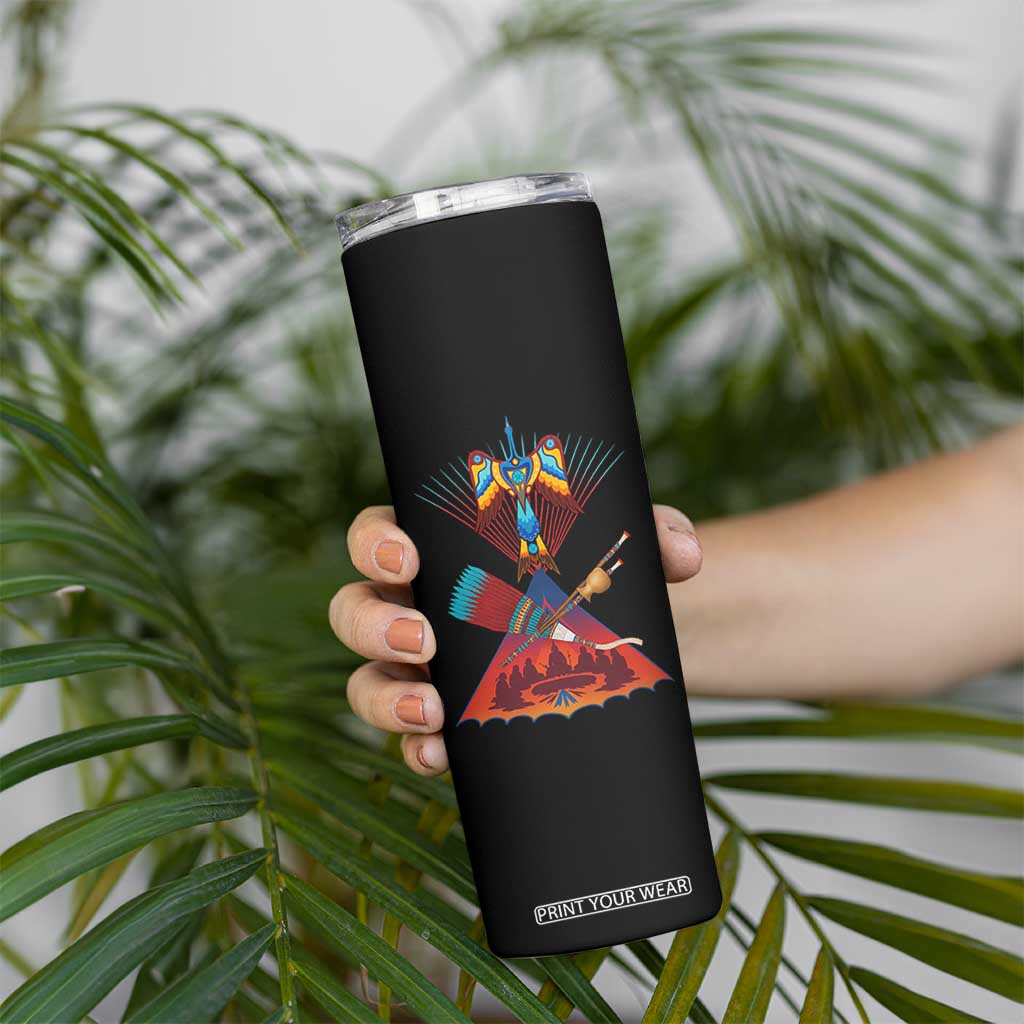 Native American Indigenous Heritage Peyote Water Bird Skinny Tumbler TS11 Print Your Wear