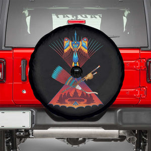 Native American Indigenous Heritage Peyote Water Bird Spare Tire Cover TS11 Black Print Your Wear