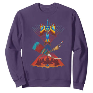 Native American Indigenous Heritage Peyote Water Bird Sweatshirt TS11 Purple Print Your Wear