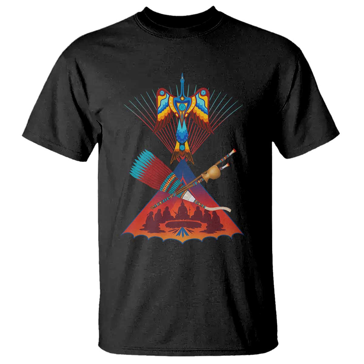 Native American Indigenous Heritage Peyote Water Bird T Shirt TS11 Black Print Your Wear