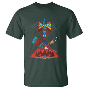 Native American Indigenous Heritage Peyote Water Bird T Shirt TS11 Dark Forest Green Print Your Wear