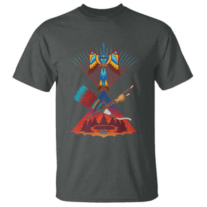 Native American Indigenous Heritage Peyote Water Bird T Shirt TS11 Dark Heather Print Your Wear