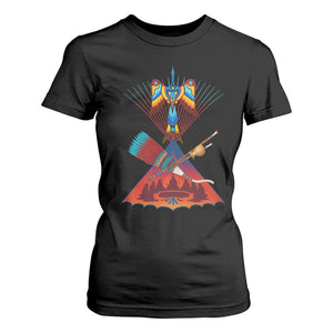 Native American Indigenous Heritage Peyote Water Bird T Shirt For Women TS11 Black Print Your Wear
