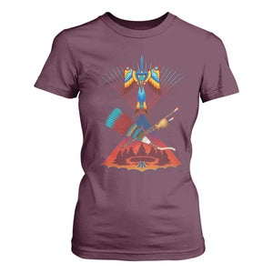 Native American Indigenous Heritage Peyote Water Bird T Shirt For Women TS11 Maroon Print Your Wear