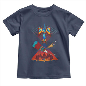 Native American Indigenous Heritage Peyote Water Bird Toddler T Shirt TS11 Navy Print Your Wear