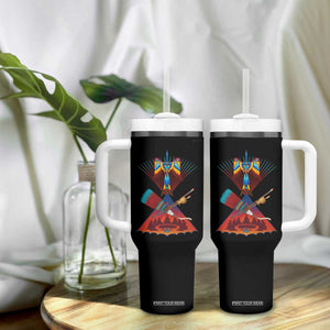 Native American Indigenous Heritage Peyote Water Bird Tumbler With Handle TS11 Print Your Wear