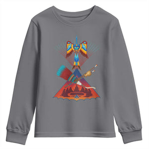 Native American Indigenous Heritage Peyote Water Bird Youth Sweatshirt TS11 Charcoal Print Your Wear