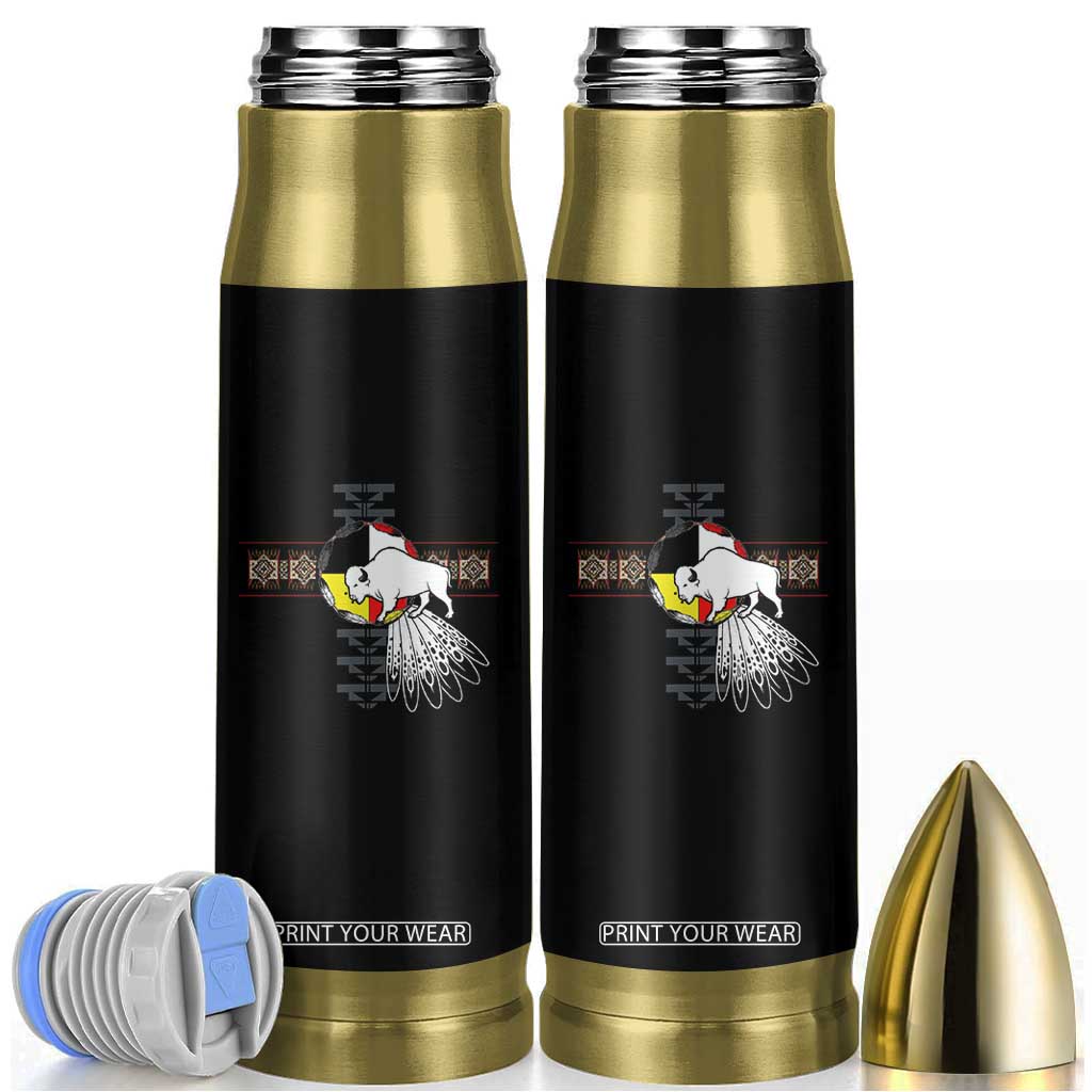 Native American White Buffalo Bullet Tumbler Seven Sacred Grandfather Teachings TS11 Black Print Your Wear