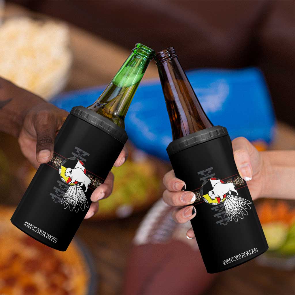 Native American White Buffalo 4 in 1 Can Cooler Tumbler Seven Sacred Grandfather Teachings TS11 Print Your Wear