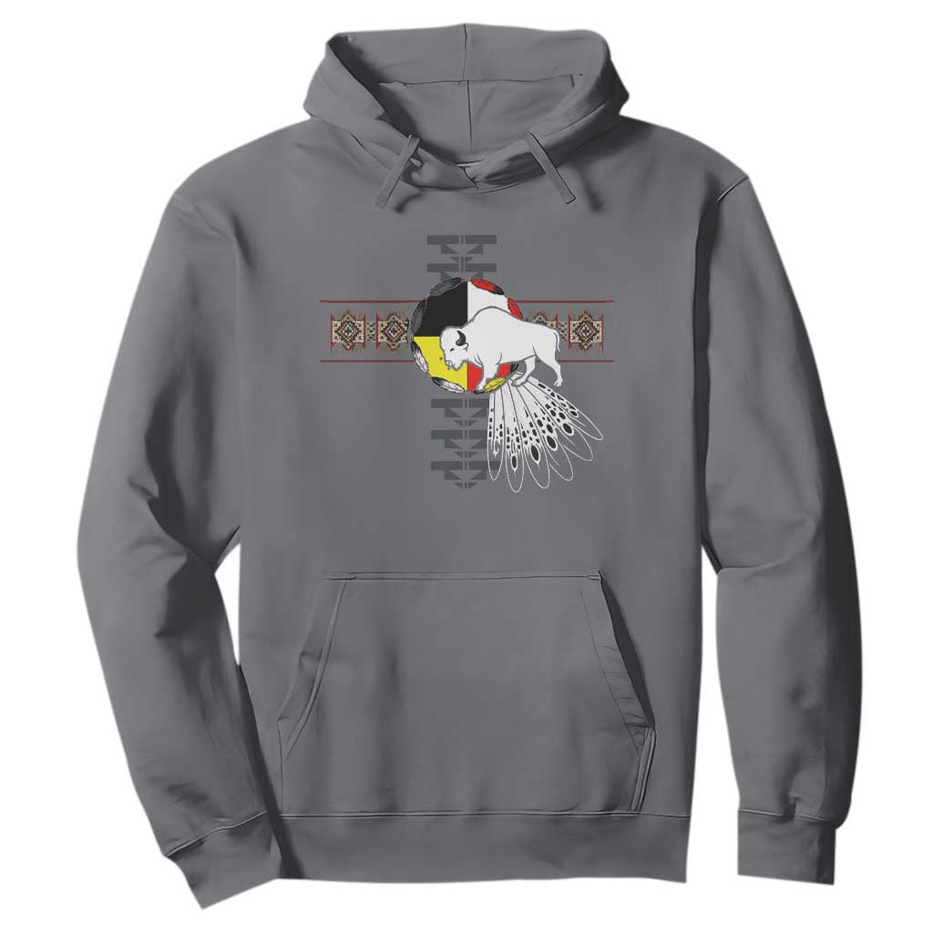 Native American White Buffalo Hoodie Seven Sacred Grandfather Teachings TS11 Charcoal Print Your Wear
