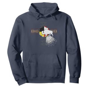 Native American White Buffalo Hoodie Seven Sacred Grandfather Teachings TS11 Navy Print Your Wear