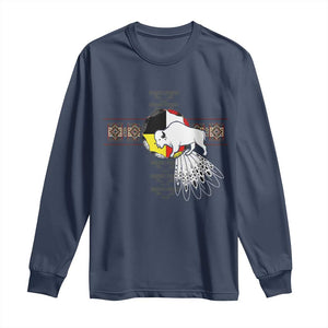 Native American White Buffalo Long Sleeve Shirt Seven Sacred Grandfather Teachings TS11 Navy Print Your Wear