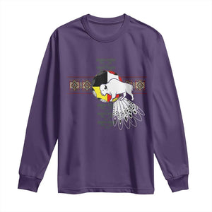 Native American White Buffalo Long Sleeve Shirt Seven Sacred Grandfather Teachings TS11 Purple Print Your Wear