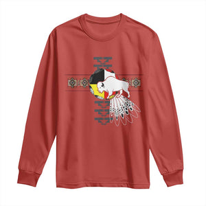 Native American White Buffalo Long Sleeve Shirt Seven Sacred Grandfather Teachings TS11 Red Print Your Wear