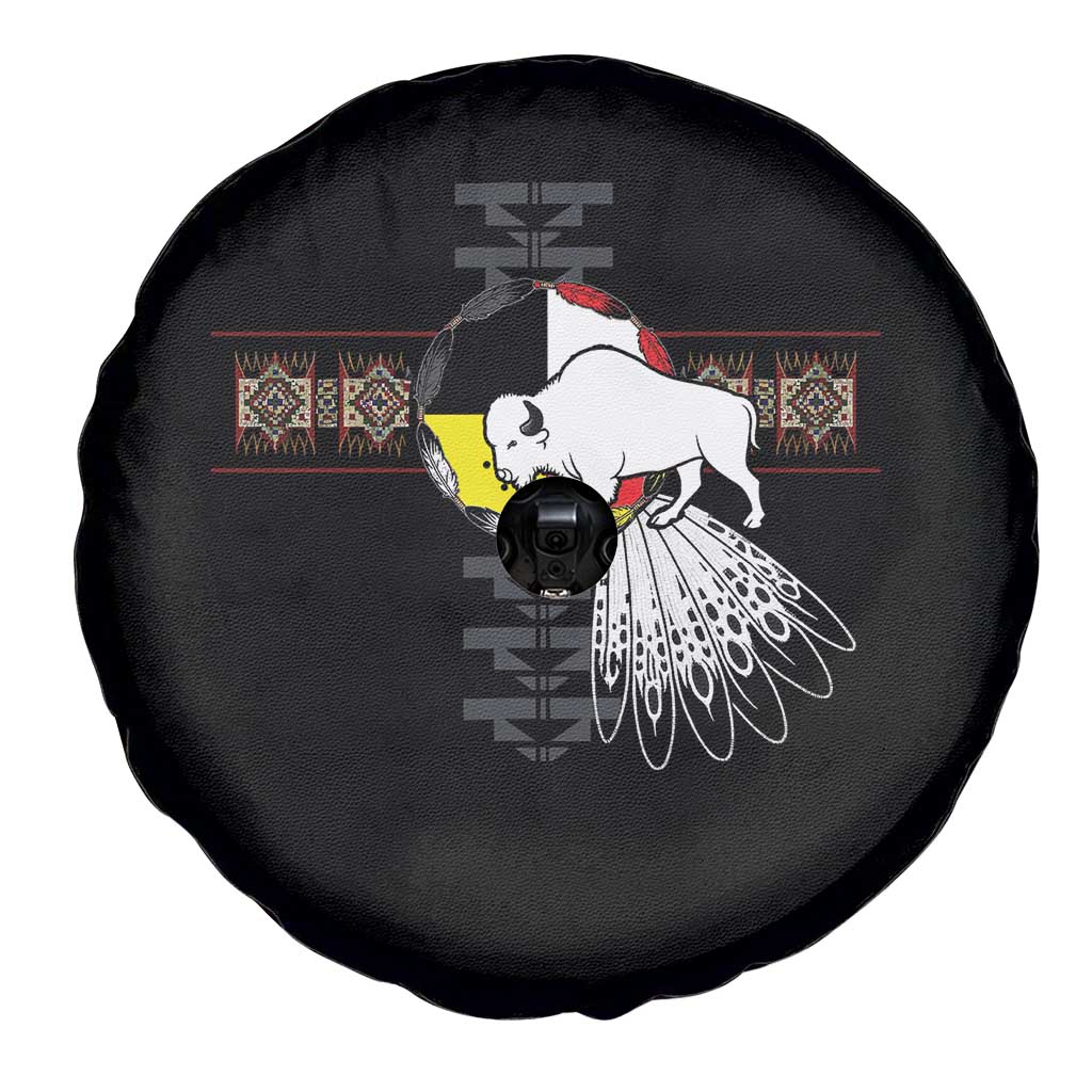 Native American White Buffalo Spare Tire Cover Seven Sacred Grandfather Teachings TS11 Print Your Wear