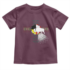 Native American White Buffalo Toddler T Shirt Seven Sacred Grandfather Teachings TS11 Maroon Print Your Wear