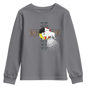 Native American White Buffalo Youth Sweatshirt Seven Sacred Grandfather Teachings TS11 Charcoal Print Your Wear