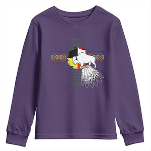 Native American White Buffalo Youth Sweatshirt Seven Sacred Grandfather Teachings TS11 Purple Print Your Wear