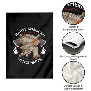 Native American Respect Nature Garden Flag Indigenous Indian War Bonnet Tomahawks TS11 Print Your Wear