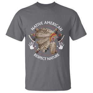 Native American Respect Nature T Shirt Indigenous Indian War Bonnet Tomahawks TS11 Charcoal Print Your Wear