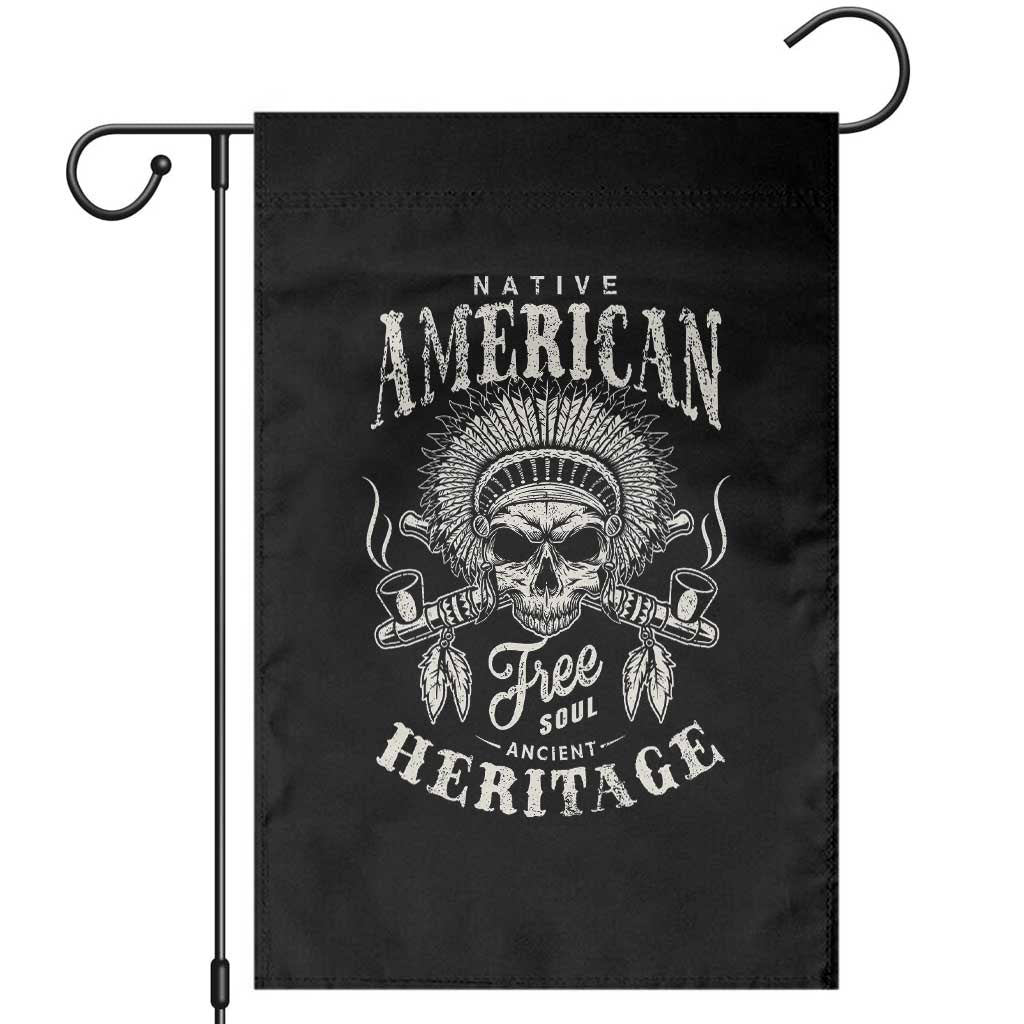 Native American Free Soul Ancient Heritage Garden Flag Vintage Indian American Chief TS11 Black Print Your Wear