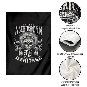 Native American Free Soul Ancient Heritage Garden Flag Vintage Indian American Chief TS11 Print Your Wear