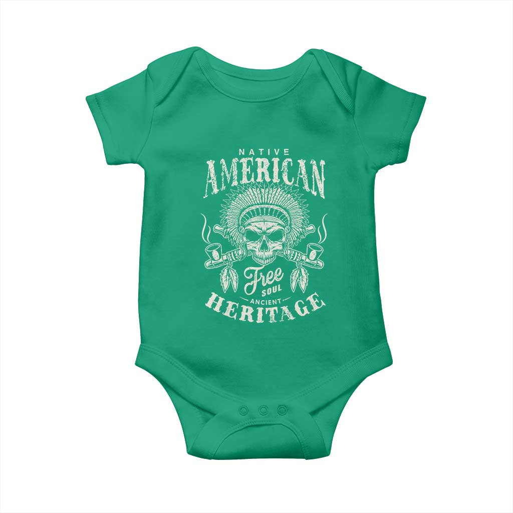 Native American Free Soul Ancient Heritage Baby Onesie Vintage Indian American Chief TS11 Irish Green Print Your Wear