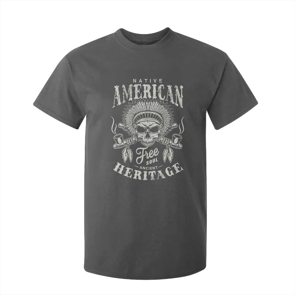 Native American Free Soul Ancient Heritage T Shirt For Kid Vintage Indian American Chief TS11 Dark Heather Print Your Wear