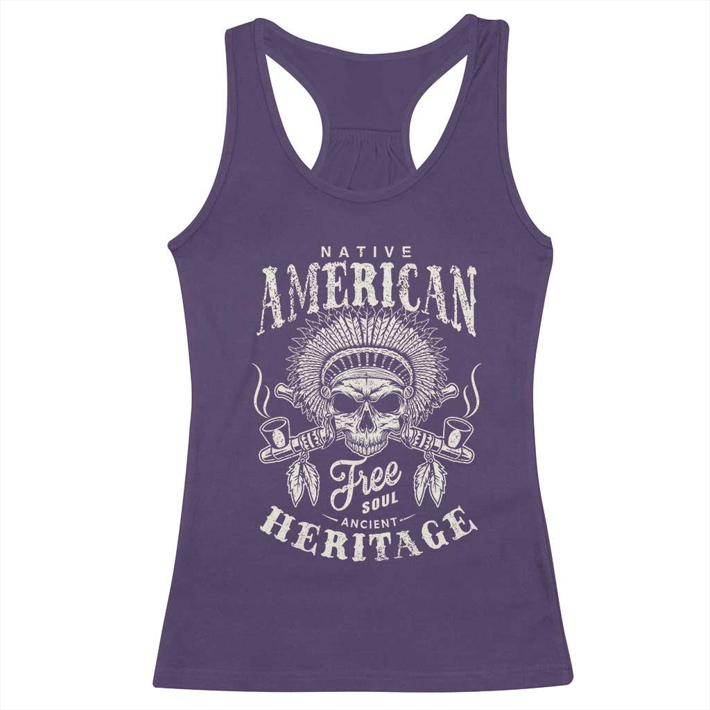 Native American Free Soul Ancient Heritage Racerback Tank Top Vintage Indian American Chief TS11 Purple Print Your Wear