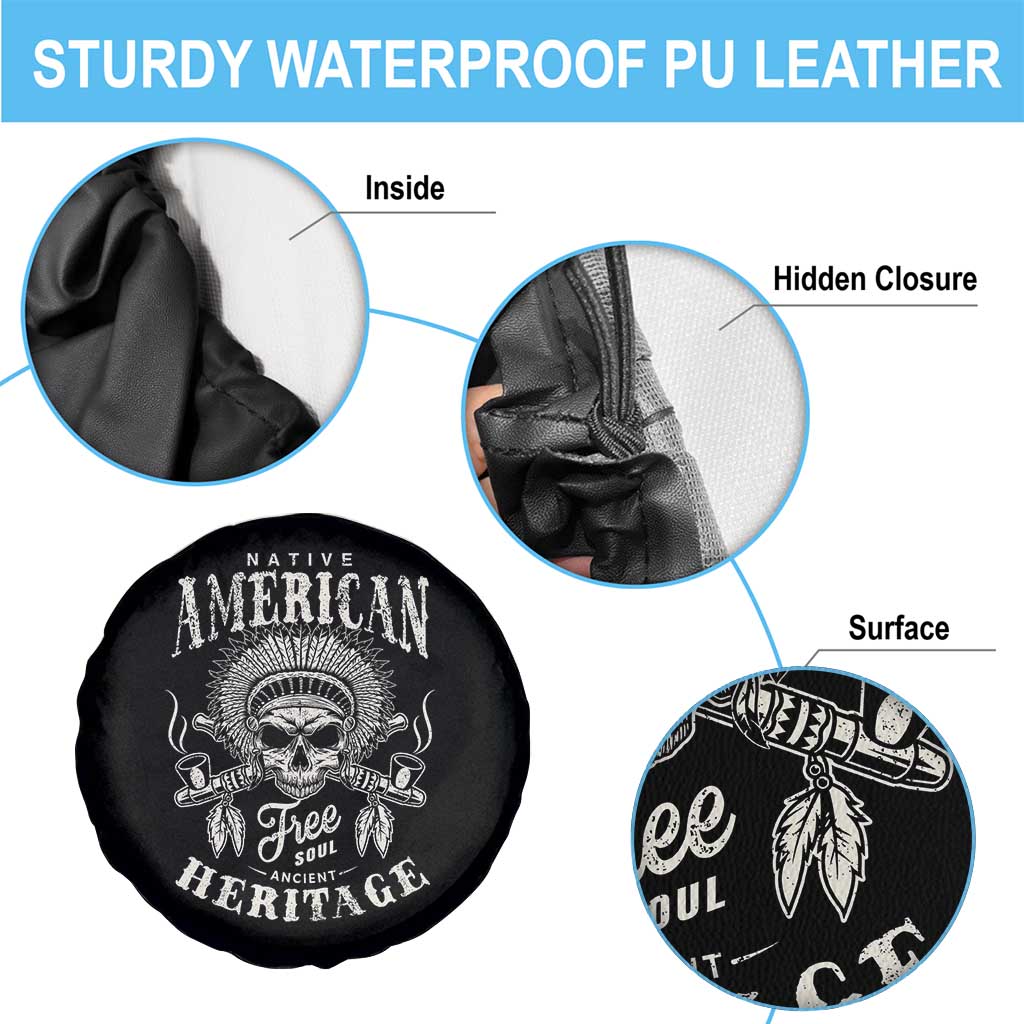 Native American Free Soul Ancient Heritage Spare Tire Cover Vintage Indian American Chief TS11 Print Your Wear