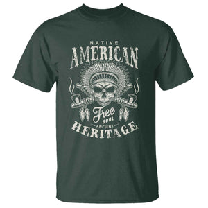 Native American Free Soul Ancient Heritage T Shirt Vintage Indian American Chief TS11 Dark Forest Green Print Your Wear