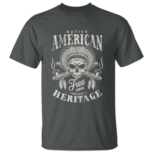 Native American Free Soul Ancient Heritage T Shirt Vintage Indian American Chief TS11 Dark Heather Print Your Wear