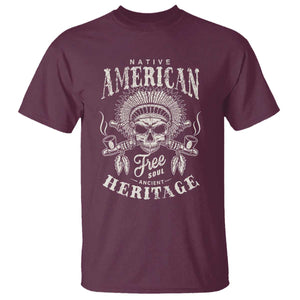 Native American Free Soul Ancient Heritage T Shirt Vintage Indian American Chief TS11 Maroon Print Your Wear