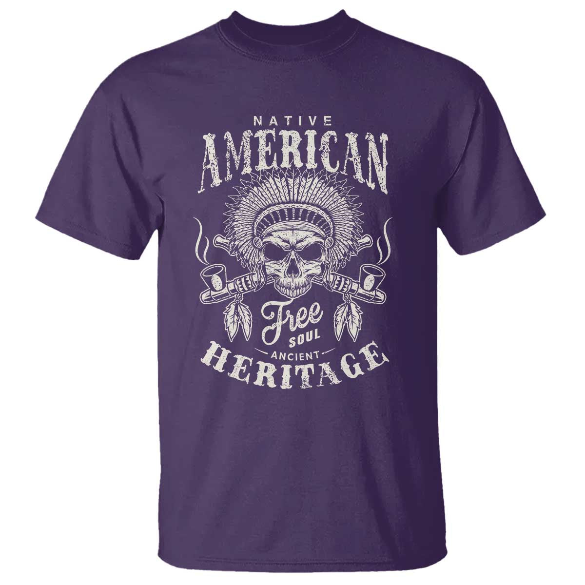 Native American Free Soul Ancient Heritage T Shirt Vintage Indian American Chief TS11 Purple Print Your Wear