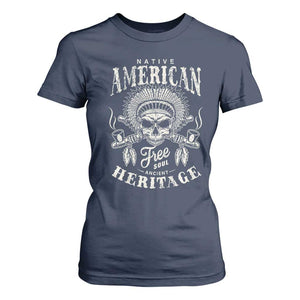 Native American Free Soul Ancient Heritage T Shirt For Women Vintage Indian American Chief TS11 Navy Print Your Wear