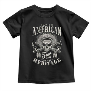 Native American Free Soul Ancient Heritage Toddler T Shirt Vintage Indian American Chief TS11 Black Print Your Wear