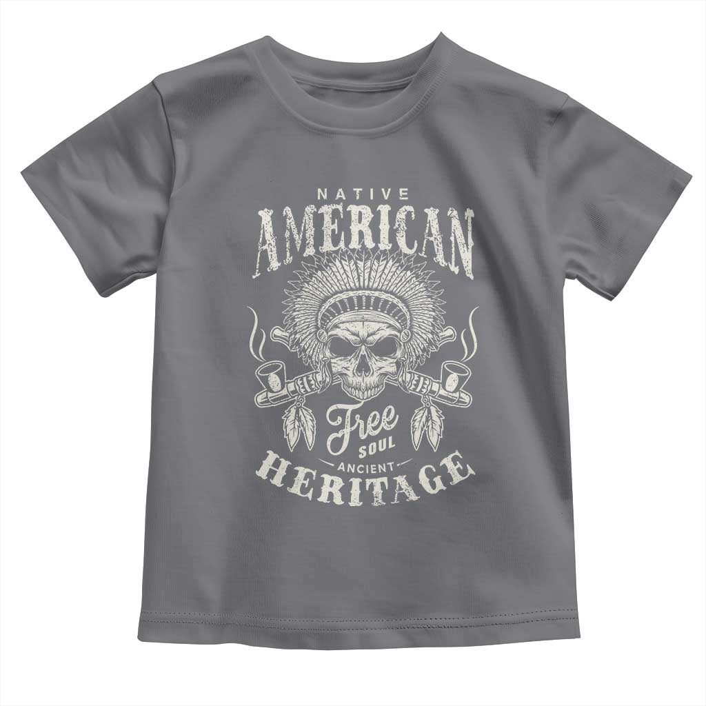 Native American Free Soul Ancient Heritage Toddler T Shirt Vintage Indian American Chief TS11 Charcoal Print Your Wear