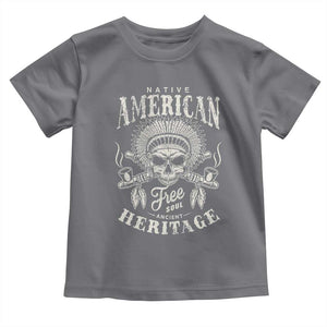 Native American Free Soul Ancient Heritage Toddler T Shirt Vintage Indian American Chief TS11 Charcoal Print Your Wear