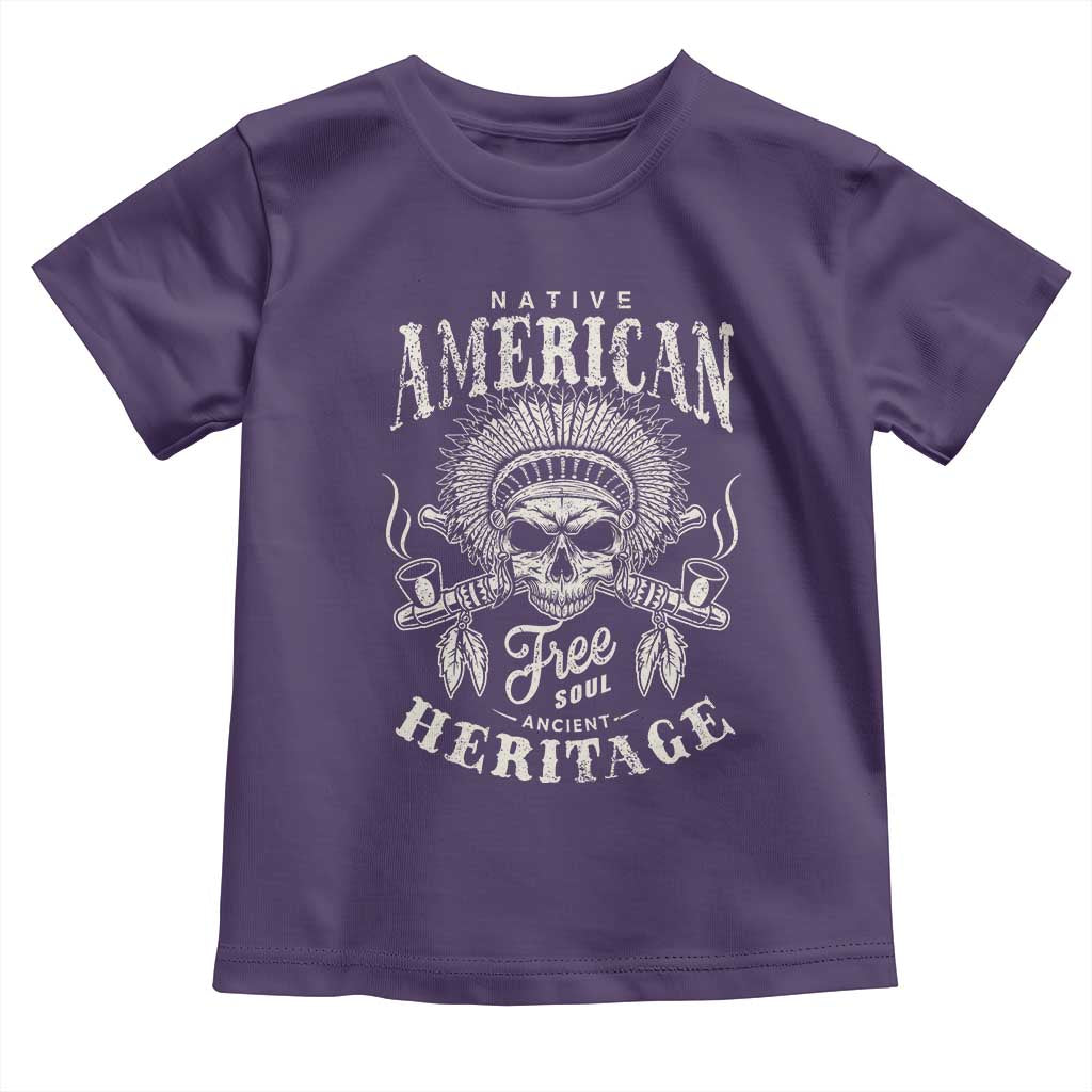 Native American Free Soul Ancient Heritage Toddler T Shirt Vintage Indian American Chief TS11 Purple Print Your Wear