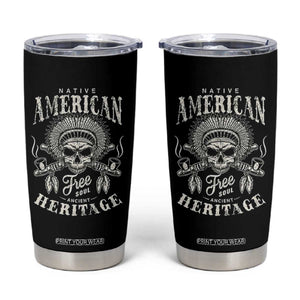 Native American Free Soul Ancient Heritage Tumbler Cup Vintage Indian American Chief TS11 Black Print Your Wear